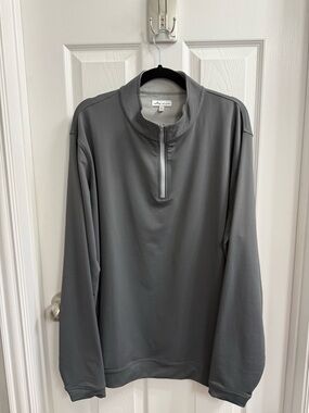 Peter Millar Gray Quarter-Zip Jacket